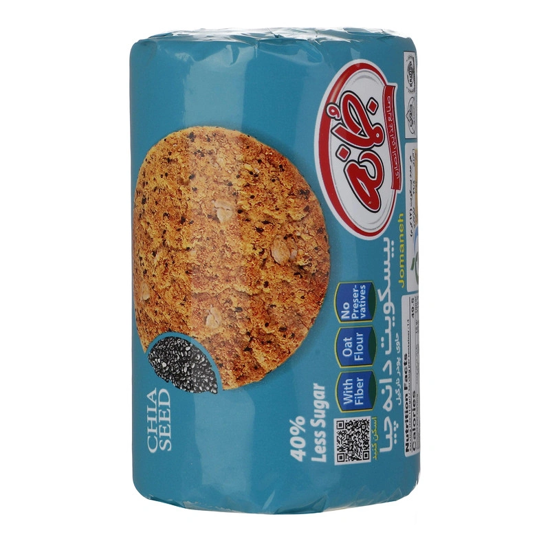 بیسکویت دانه چیا حاوی پودر نارگیل 165 گرمی جمانه