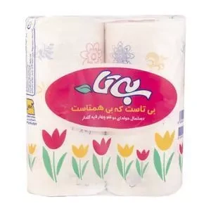 دستمال کاغذی حوله ای 2 قلو چهار لایه گلدار بیتا 