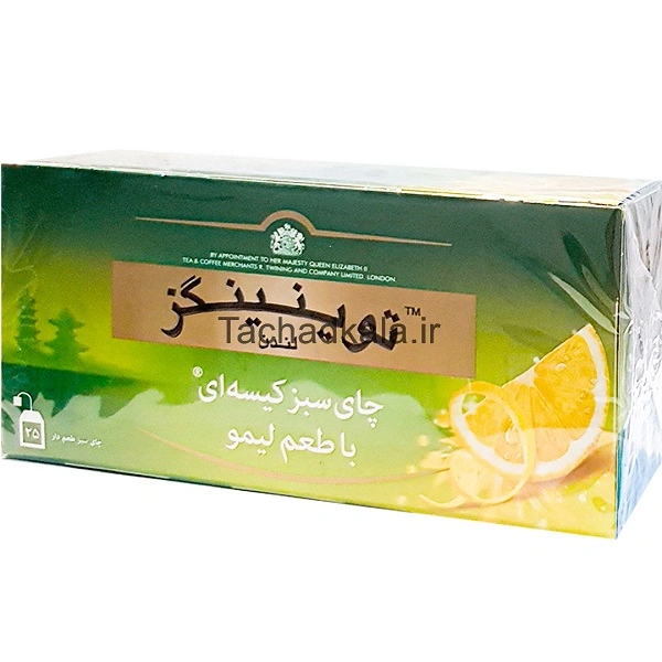 چای سبز کیسه ای با طعم لیمو 25 عددی توینینگز لندن