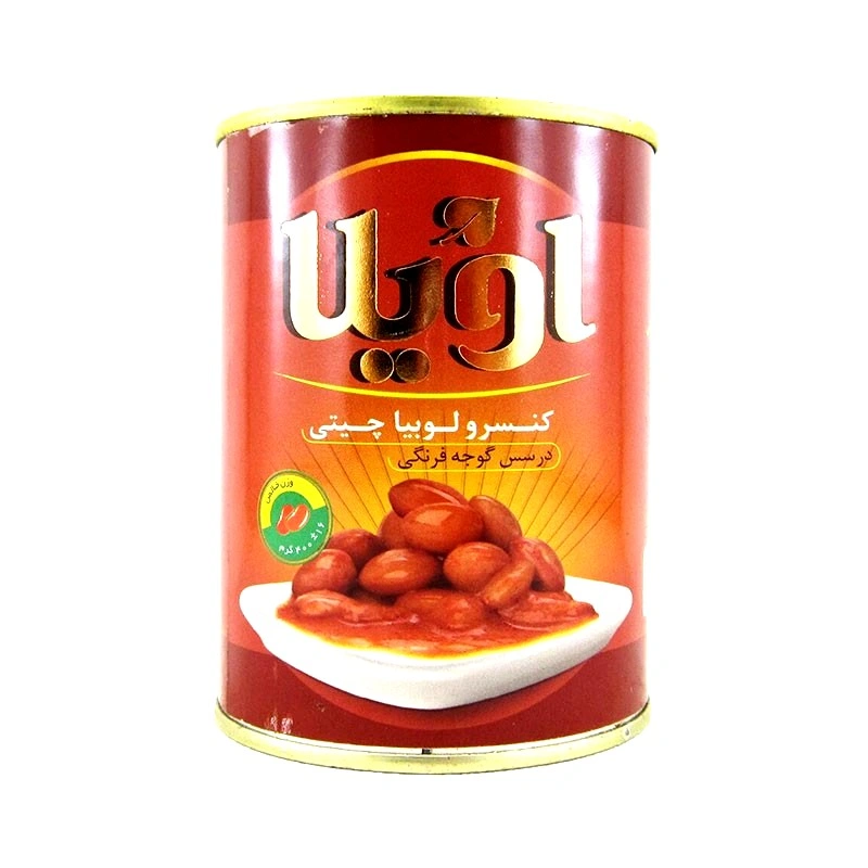 کنسرو لوبیا چیتی در سس گوچه فرنگی 380 گرم اویلا
