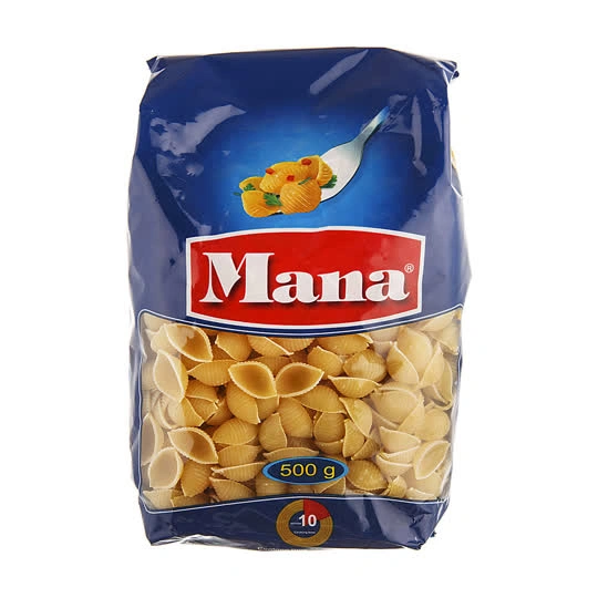 ماکارونی گوش ماهی کوچک 500 گرمی مانا