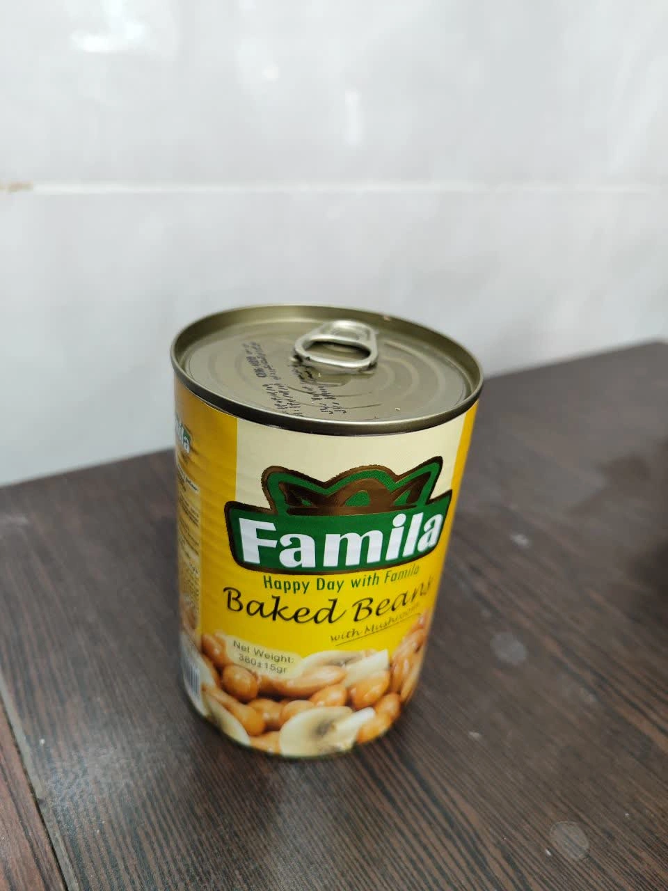 کنسرو لوبیا چیتی با قارچ 380 گرمی فامیلا