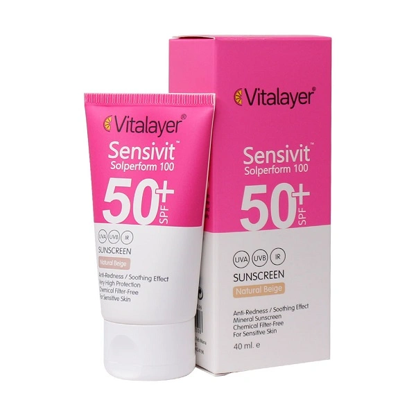 کرم ضد آفتاب SPF50 پوست حساس ویتالیر 50 میلی لیتر