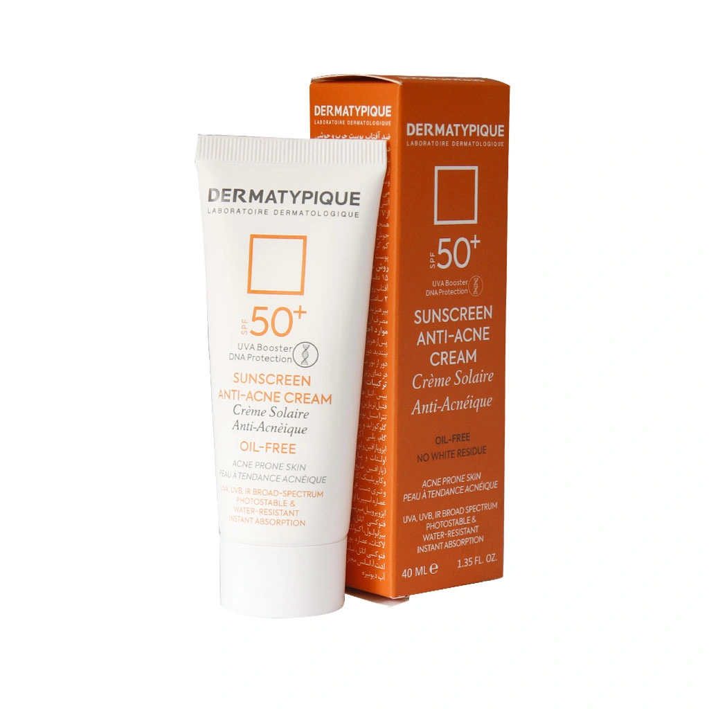 ضد آفتاب بی رنگ پوست چرب و جوشی درماتیپیک SPF 50+ حجم 40 میلی لیتر