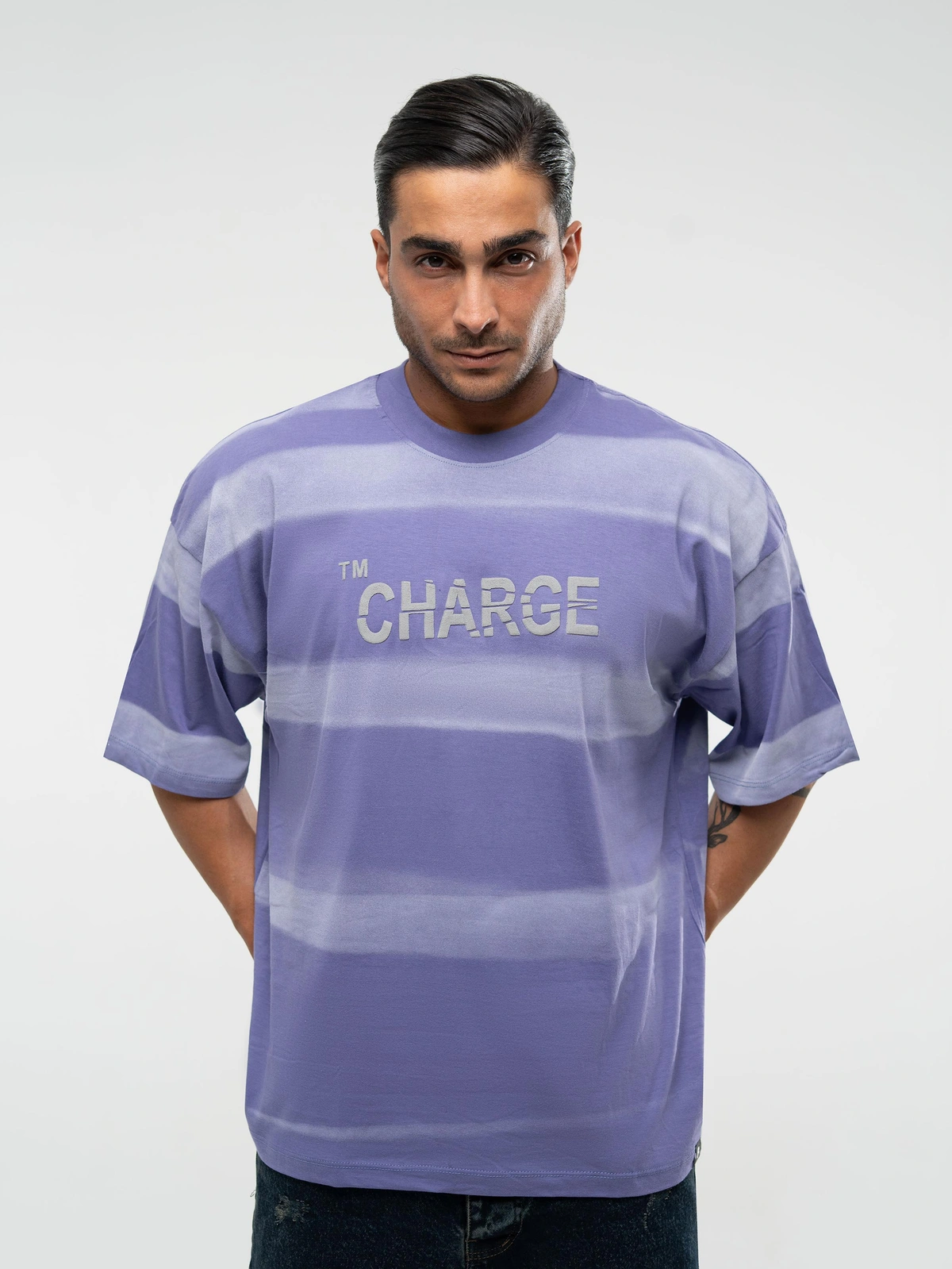 تیشرت Charge سفید/بنفش پک 6 عددی