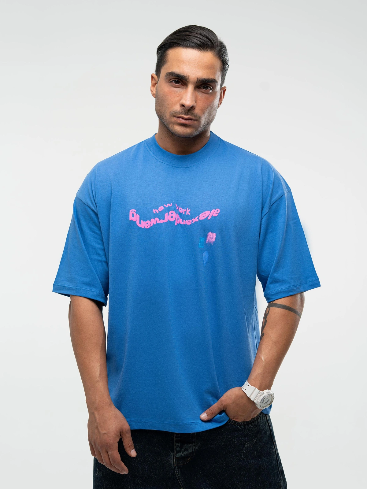 تیشرت Alexanderwang آبی/مشکی پک 6 عددی