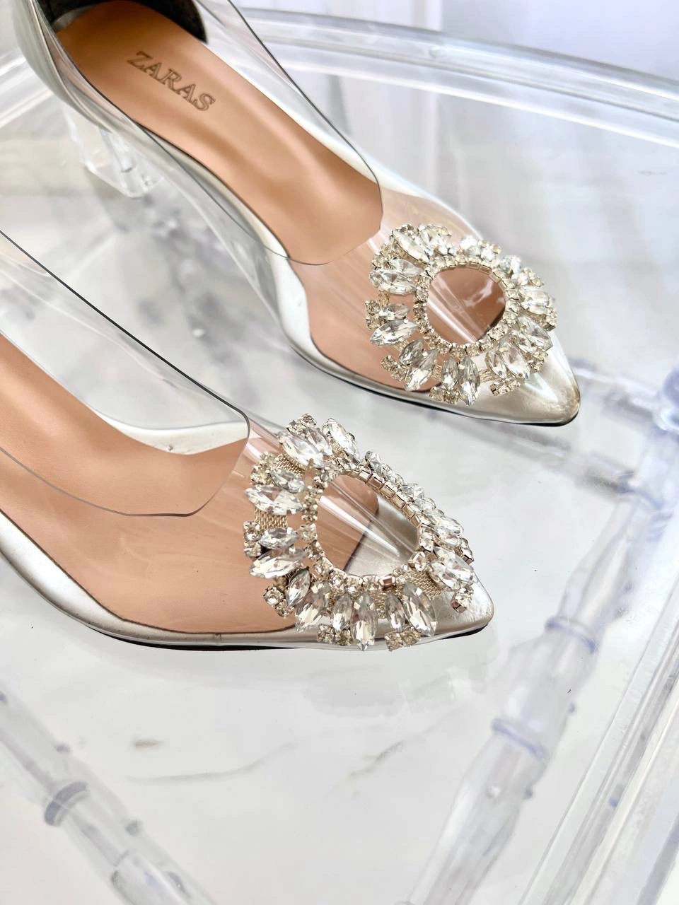 کفش طلقی پاشنه رنگی ، مدل بارین