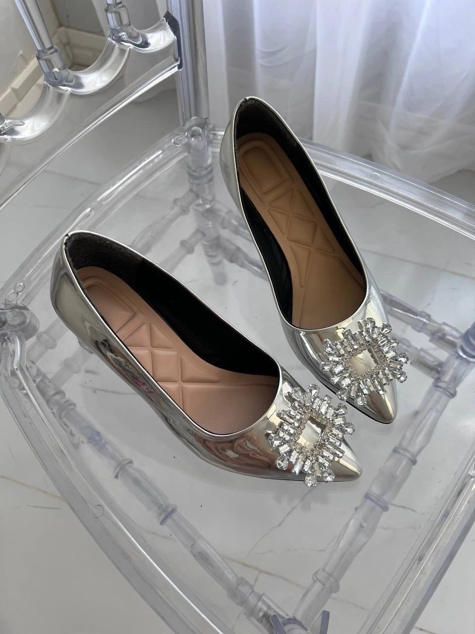 کفش استلتو پاشنه شیشه ای ، مدل رامسینا