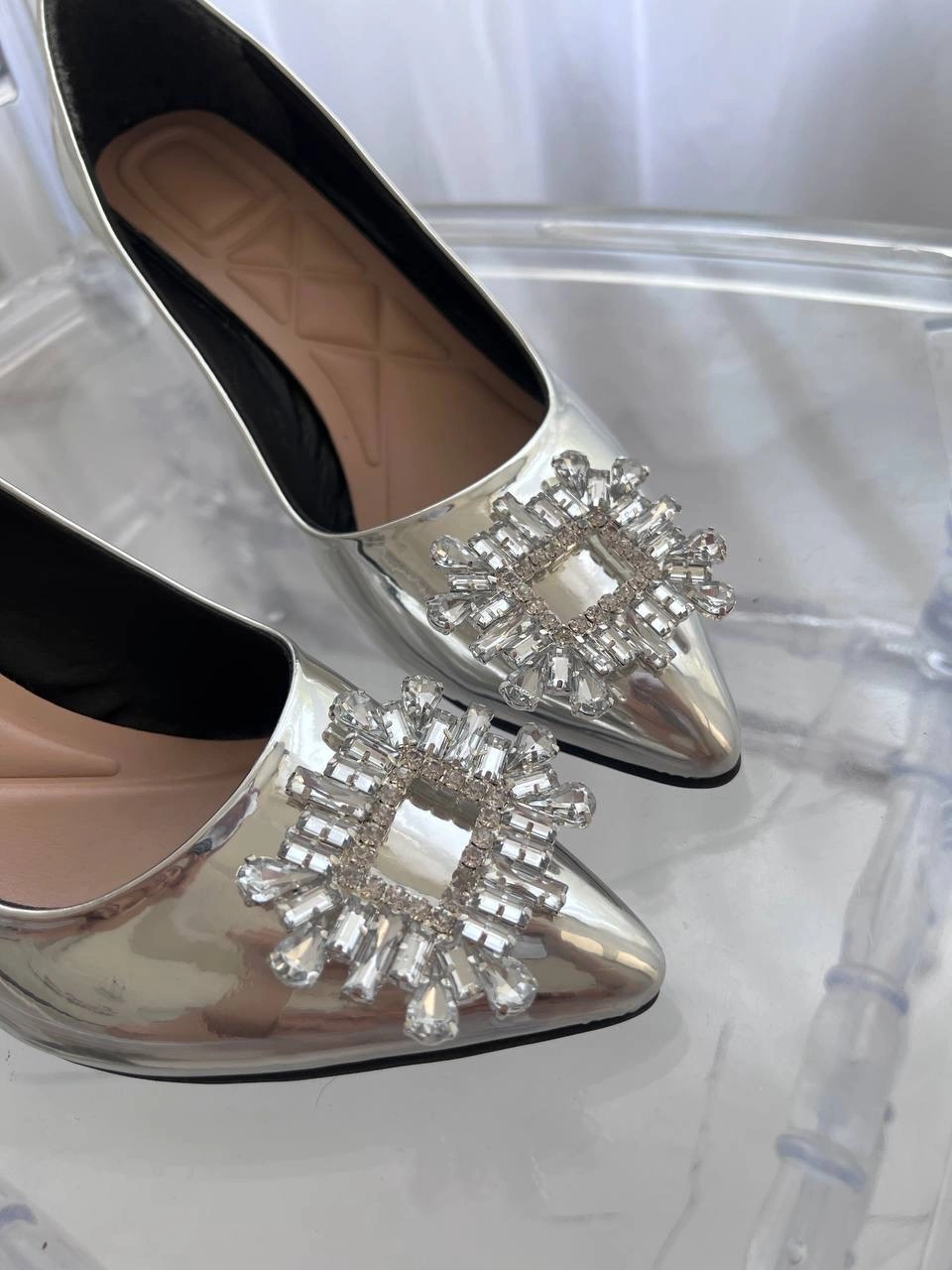 کفش استلتو پاشنه شیشه ای ، مدل رامسینا