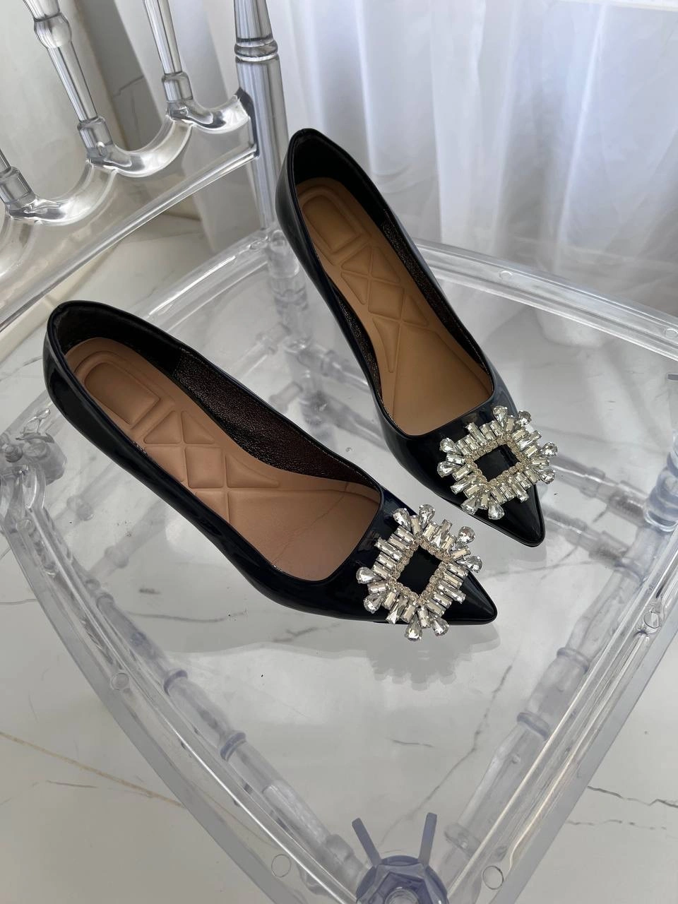 کفش استلتو پاشنه شیشه ای ، مدل رامسینا