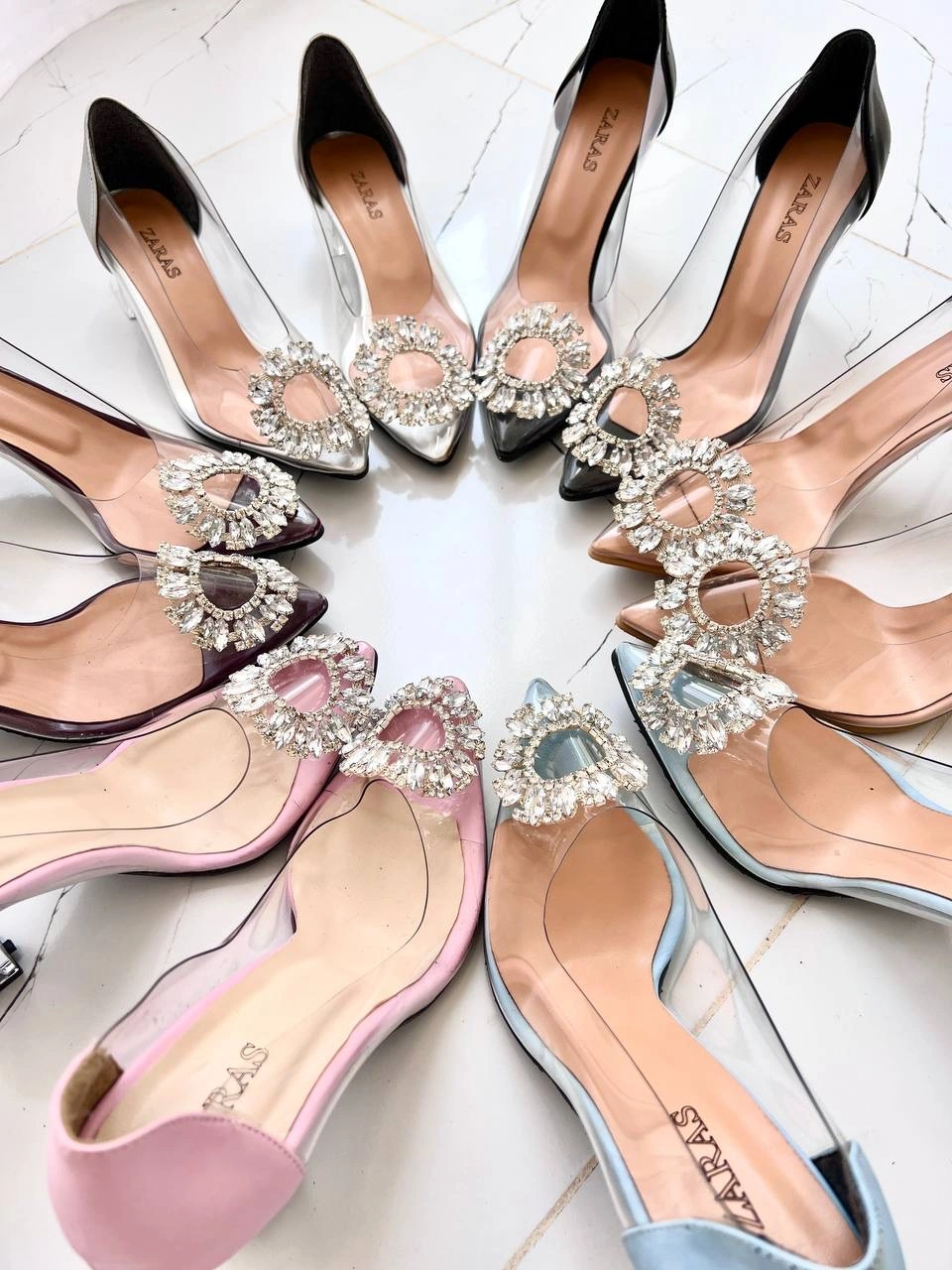 کفش طلقی پاشنه رنگی ، مدل بارین