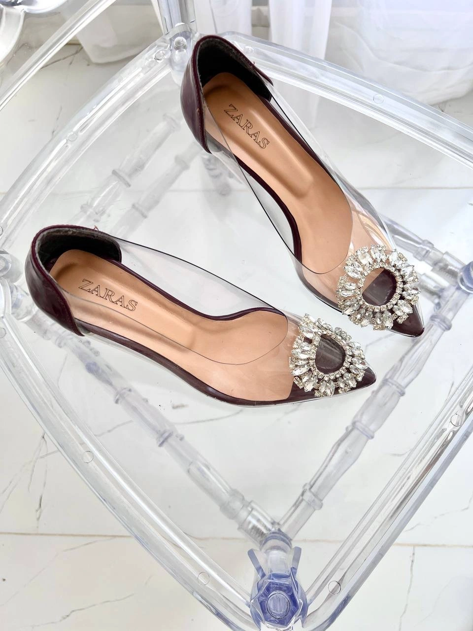 کفش طلقی پاشنه رنگی ، مدل بارین