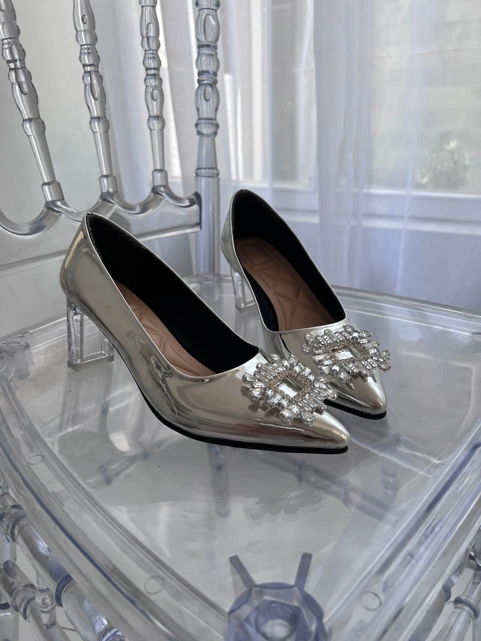 کفش استلتو پاشنه شیشه ای ، مدل رامسینا