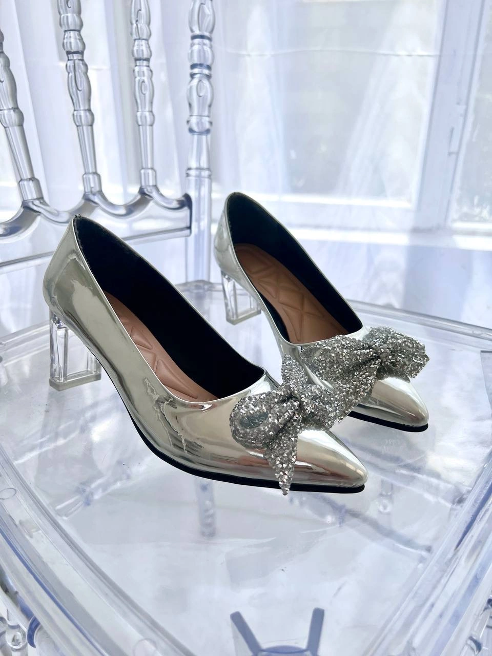 کفش استلتو پاشنه شیشه ای ، مدل لانیا