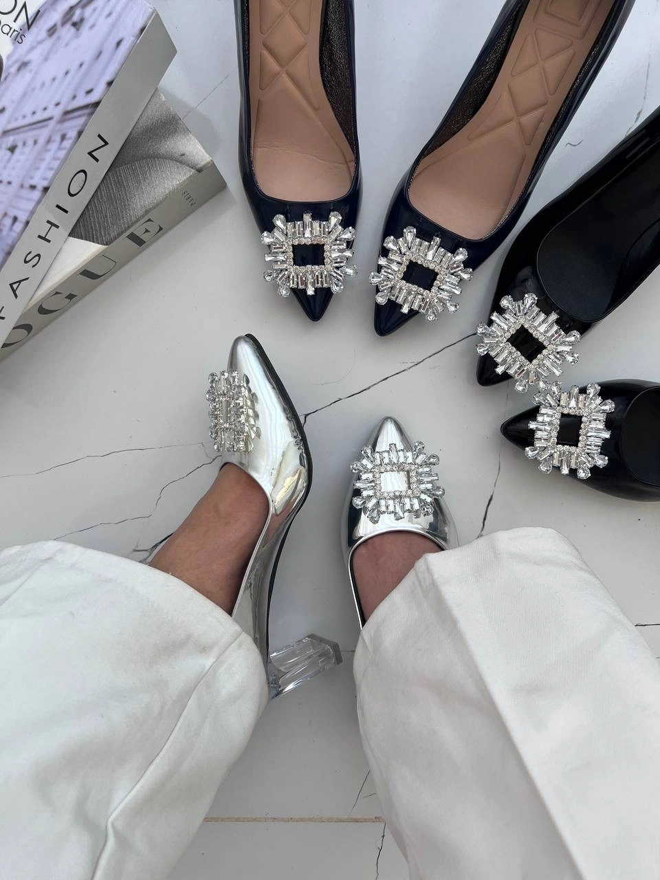 کفش استلتو پاشنه شیشه ای ، مدل رامسینا