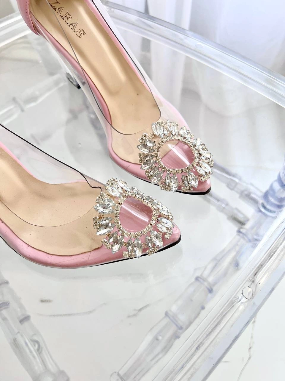 کفش طلقی پاشنه رنگی ، مدل بارین