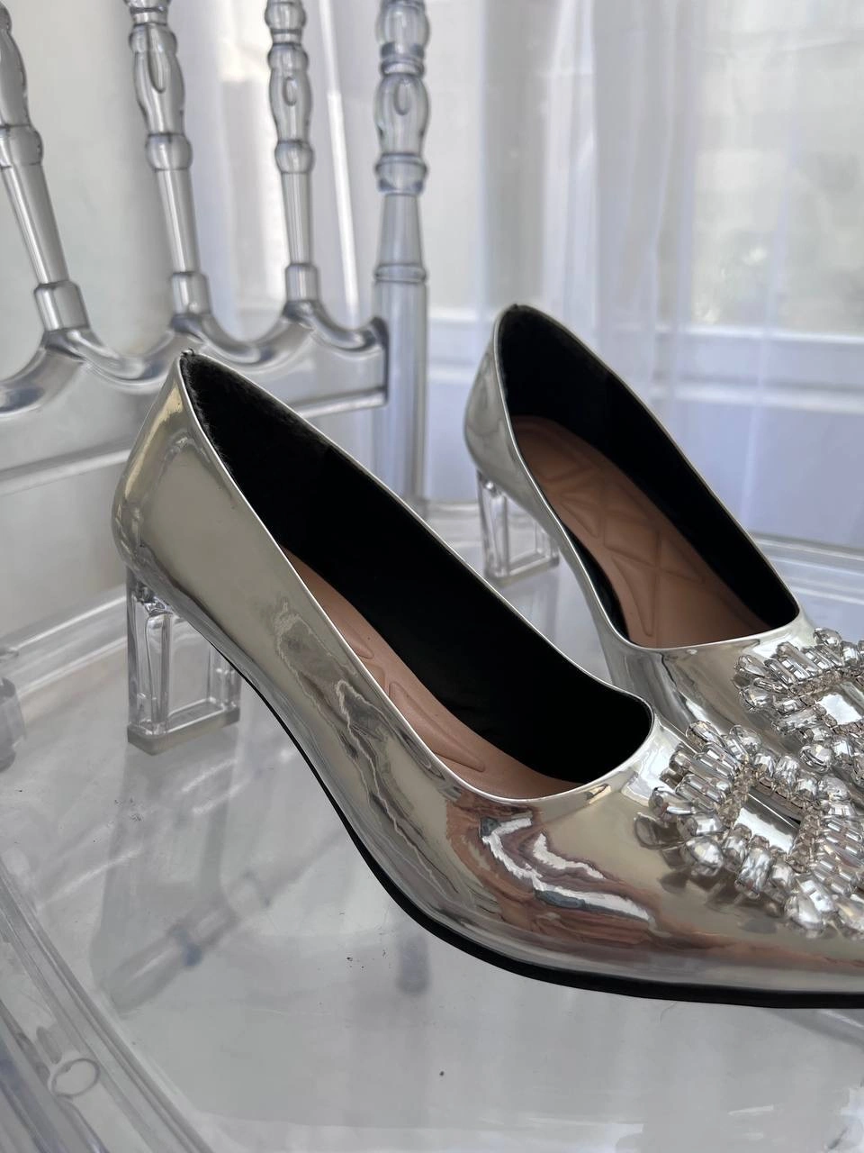 کفش استلتو پاشنه شیشه ای ، مدل رامسینا