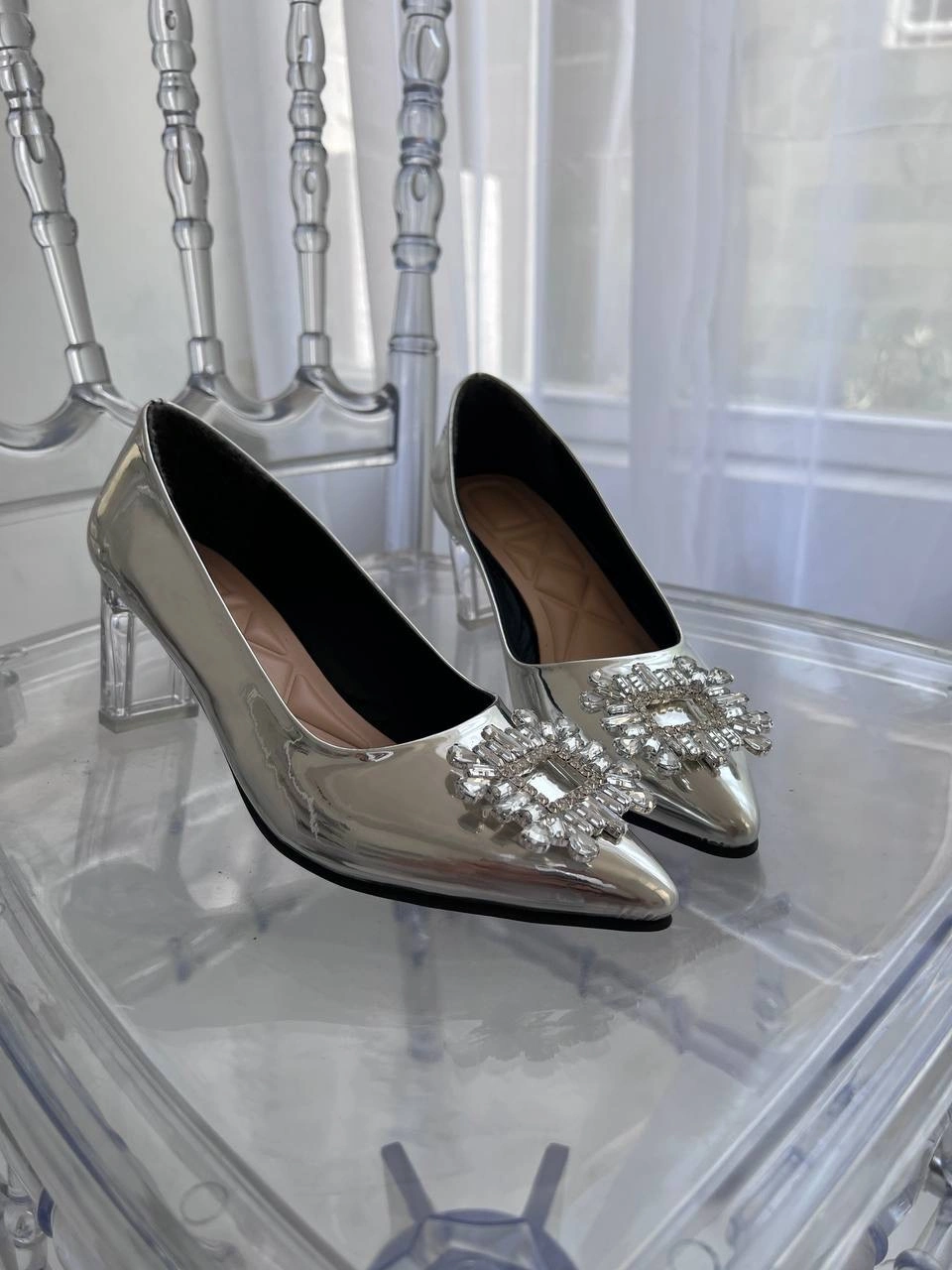 کفش استلتو پاشنه شیشه ای ، مدل رامسینا