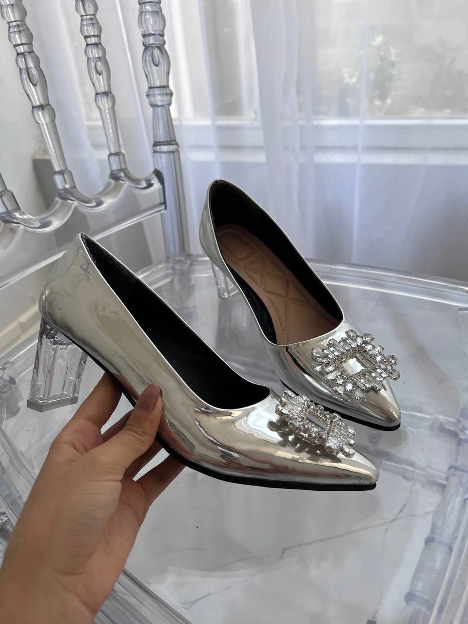 کفش استلتو پاشنه شیشه ای ، مدل رامسینا