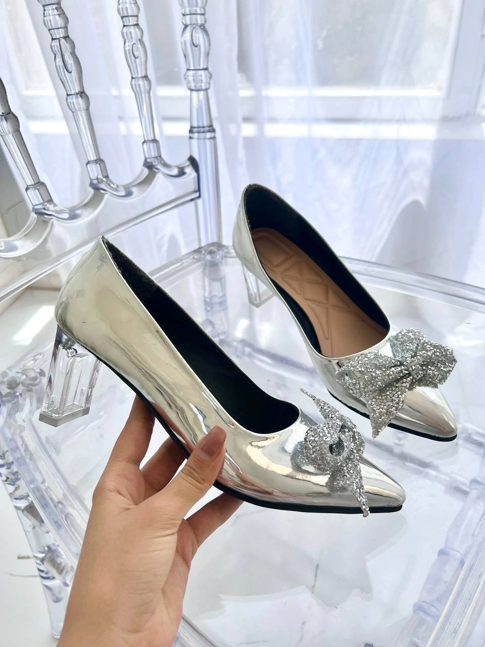 کفش استلتو پاشنه شیشه ای ، مدل لانیا
