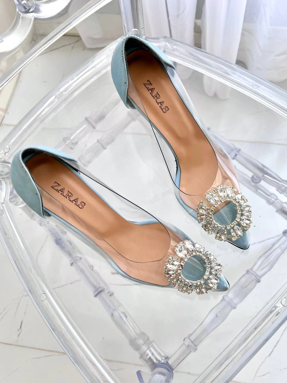 کفش طلقی پاشنه رنگی ، مدل بارین