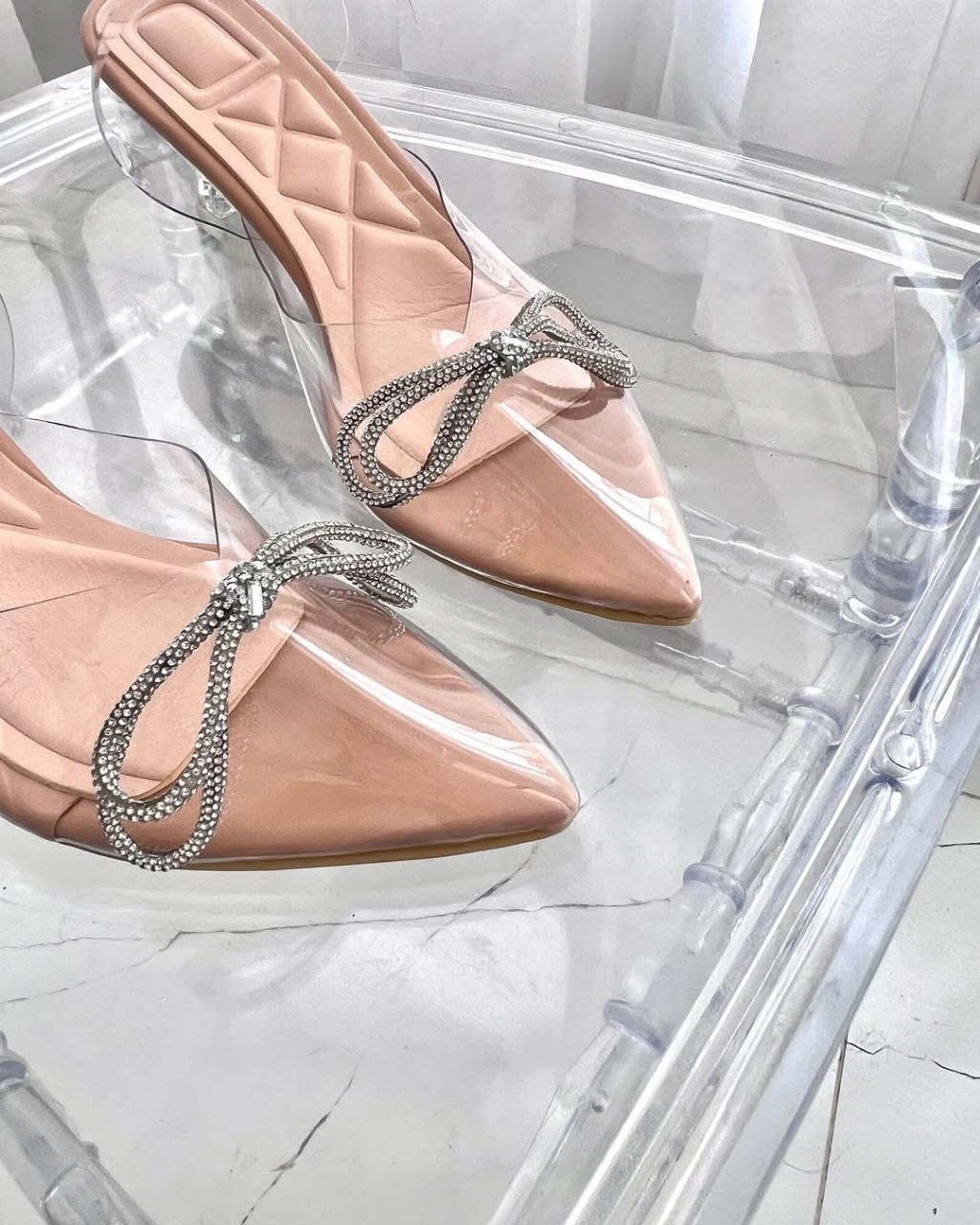 صندل نیم طلق پاپیون دار، مدل ناتاشا