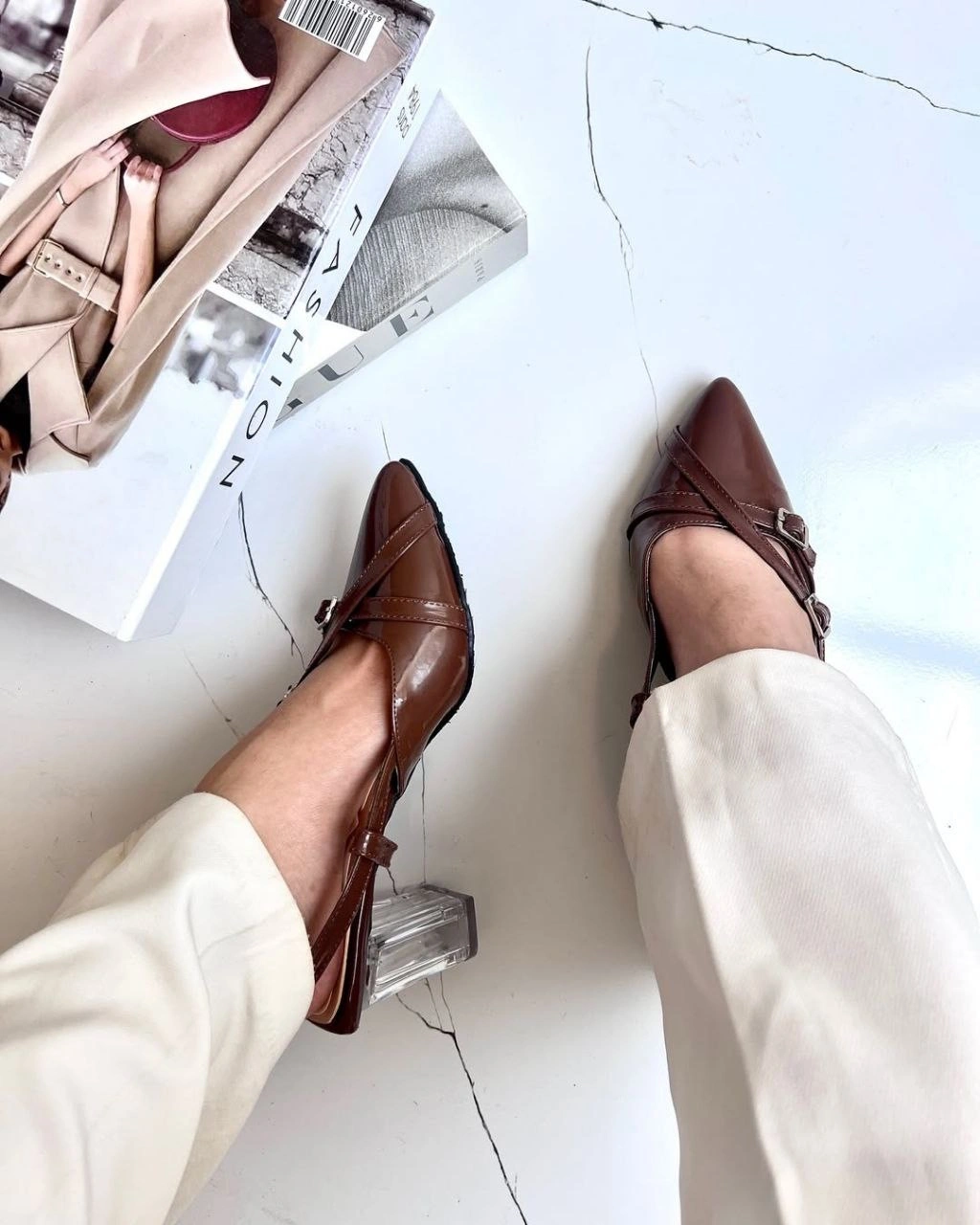 کفش مجلسی پاشنه شیشه ای ، مدل نسیم 