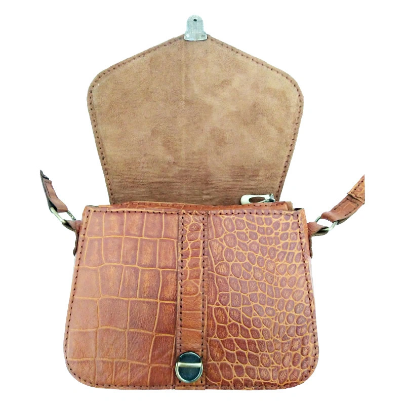 کیف دوشی چرم طبیعی دست دوز مدل kdg-07