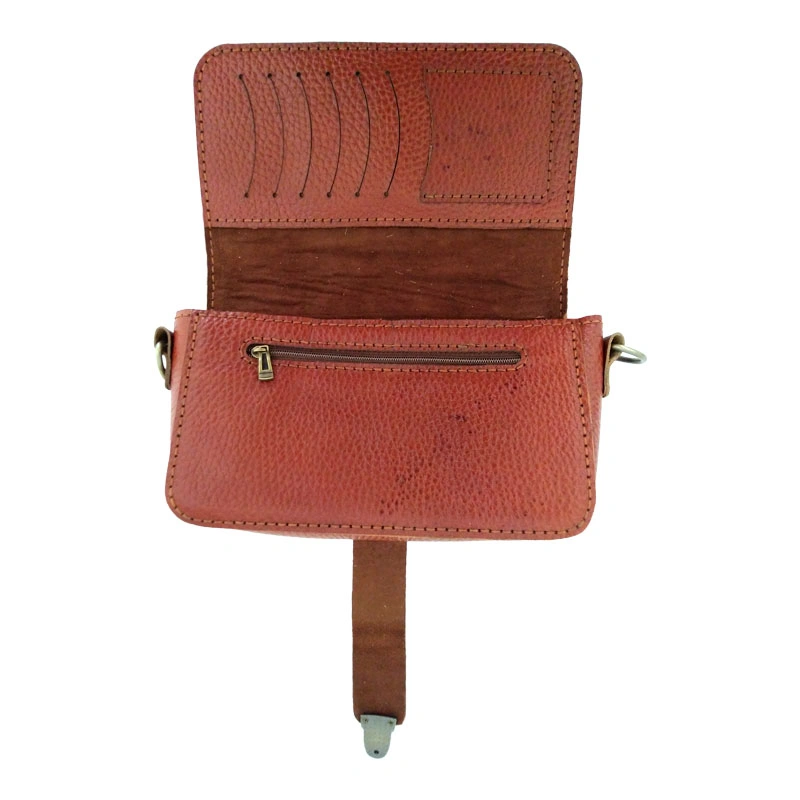 کیف دوشی چرم طبیعی گاوی دست دوز مدل kdg-10  
