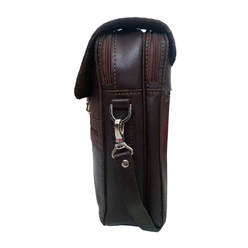 کیف دوشی چرم طبیعی گاوی دست دوز مدل kdg-18
