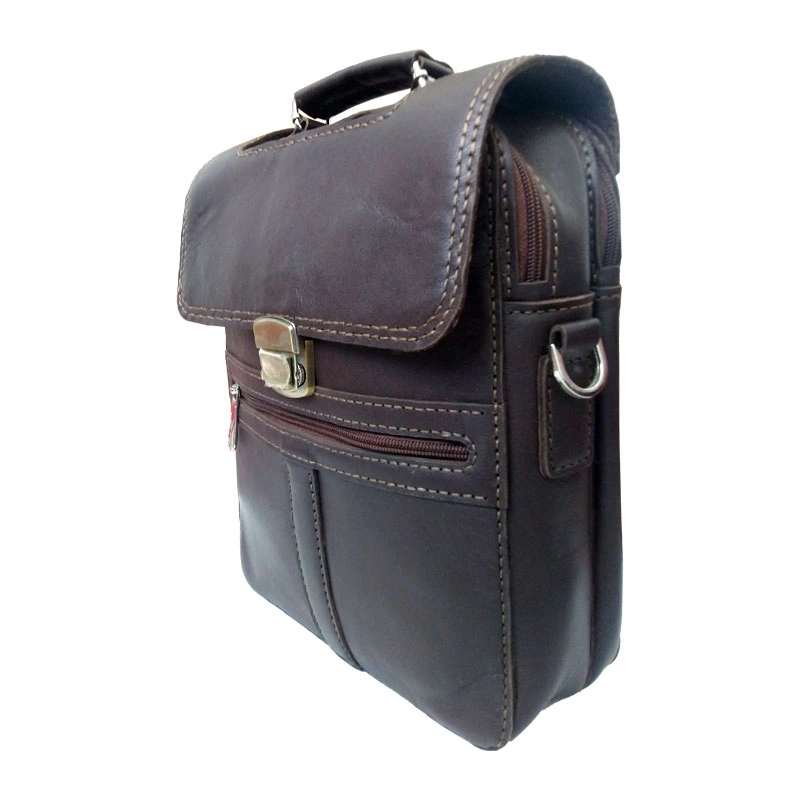 کیف دوشی چرم طبیعی گاوی دست دوز مدل kdg-18