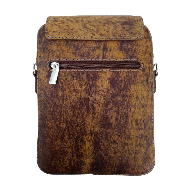 کیف دوشی چرم طبیعی شتر دست دوزمدل kdg-15