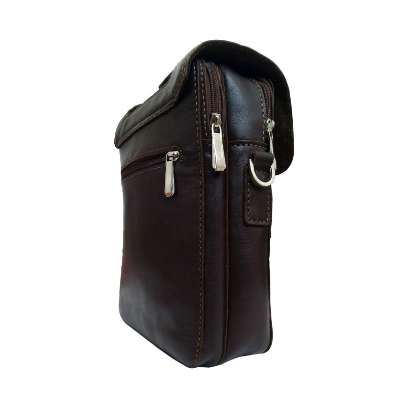 کیف دوشی چرم طبیعی گاوی دست دوز مدل kdg-18