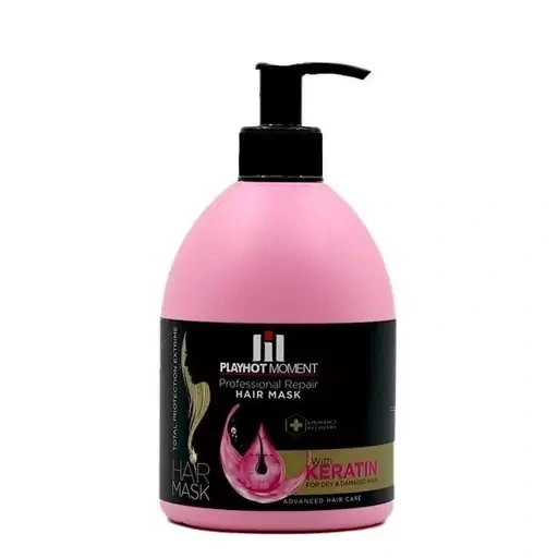 ماسک مو ترمیم کننده موهای آسیب دیده پلی هات مومنت ( با آبکشی) حجم 500mL مشخصات