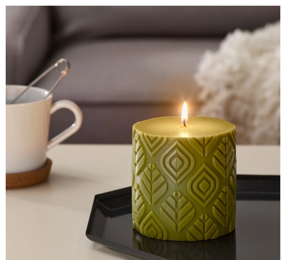 شمع طرح دار (سبز) IKEA