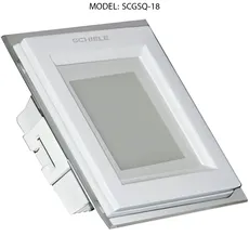 چراغ پنلی مربع دور شیشه شیله 18 وات مدل SCGSQ-18 - 