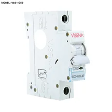 کلید مینیاتوری تک پل 50 آمپر ویسنا VS6-1C50 | اکسلنت کالا - 