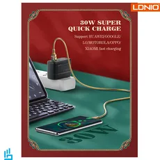 کابل شارژ لایتنینگ Lightning الدینیو LDNIO LS881 طول 1 متر