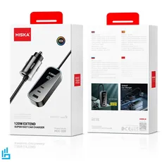 شارژر فندکی کابل دار فست شارژ هیسکا HISKA HCC328