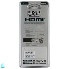 کابل HDMI کی نت Knet Plus V2.0 4K 5m طول 5 متر