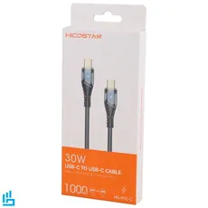 کابل شارژ تایپ سی TYPEC به تایپ سی TYPEC هایکو استار HICOSTAR HS97 طول 1 متر