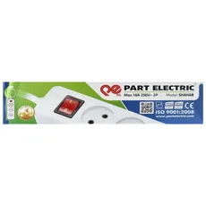 چند راهی برق شهاب 3 خانه ارت دار کابل 3 متری پارت الکتریک PE1015