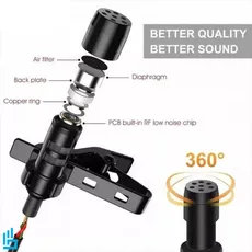 میکروفون سیمی یقه ای هایکو استار HICOSTAR HS M01