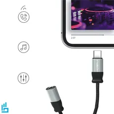 کابل تبدیل تایپ سی به AUX هایکو استار HICOSTAR HS T12C طول 12 سانتی متر