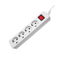 چندراهی برق نیک 4 خانه ارت دار با کلید کابل 5 متری پارت الکتریک 295