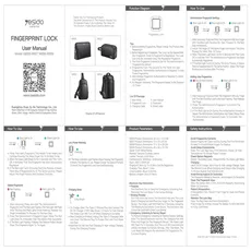 کیف کراس بادی Yesido قفل اثر انگشتی WB58 Fingerprint lock