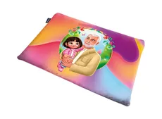 کیف مدارک مخمل سایزB5 طرح کاپشن صورتی 5