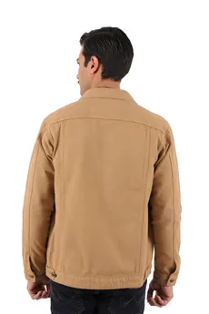 کاپشن کتان مردانه رنگ خردلی