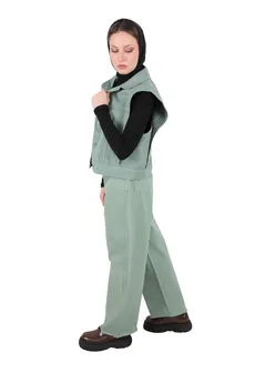 ست جلیقه و شلوار کتان زنانه