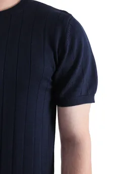 تیشرت بافت یقه گرد